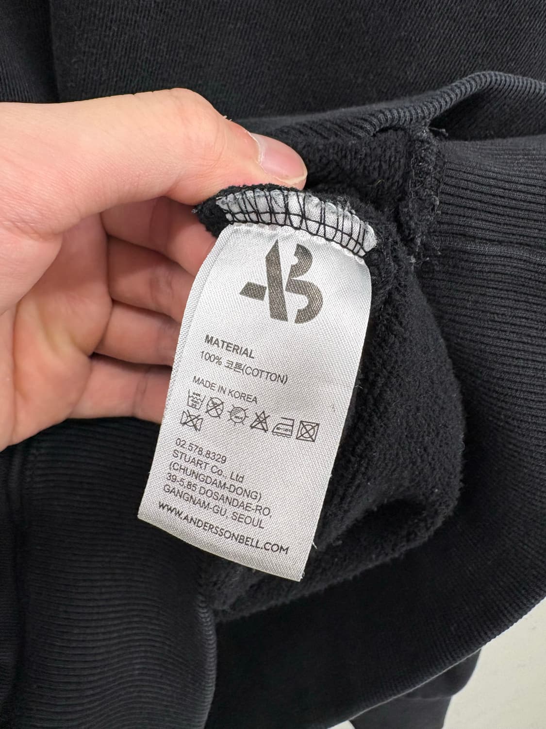 앤더슨벨 블랙 후드티 상품이미지8