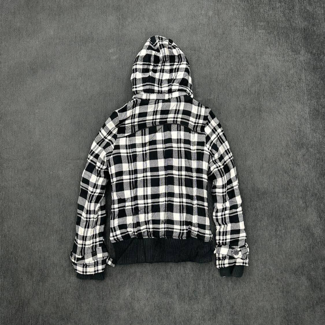 Strap detail Flannel pattern jacket  상품이미지5