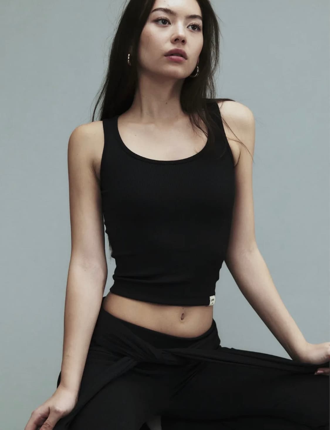 GLOWNY G CLASSIC RIB TANK (BLACK) 상품이미지1