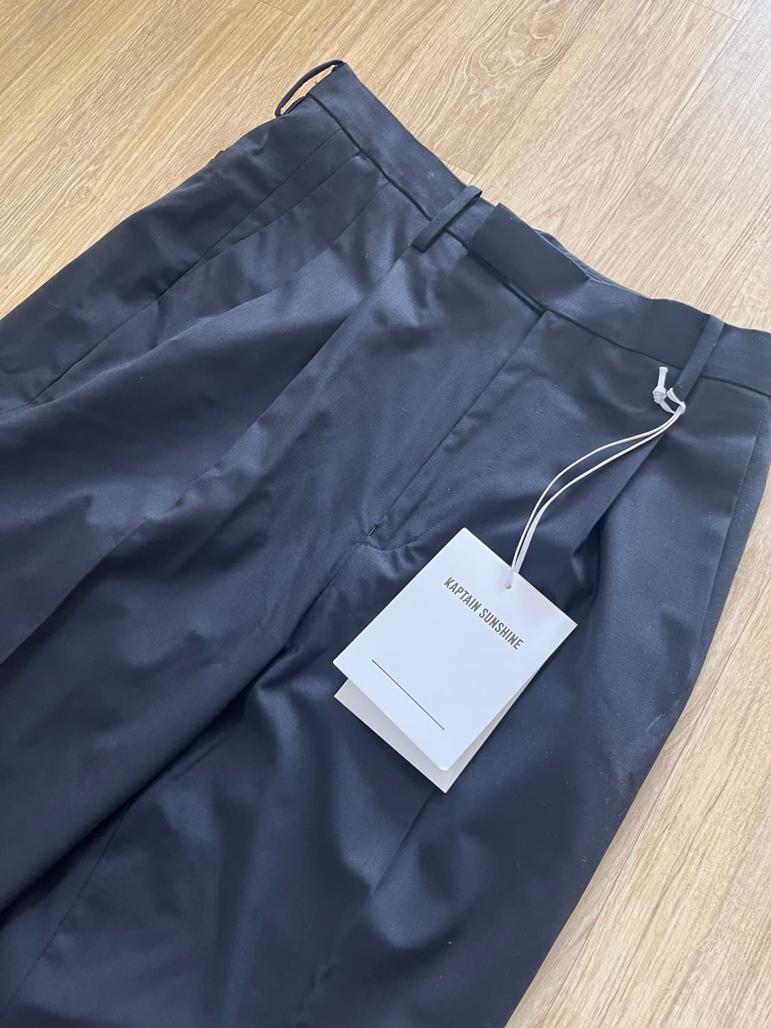 캡틴선샤인 슈컷 울 슬랙스 네이비 32 새상품 상품이미지6