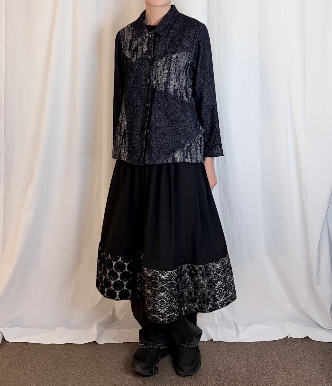 Pattern Wool Jacket - Denim Blue 상품이미지2