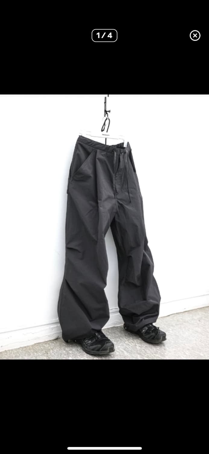 999humanity 나일론 이지팬츠 차콜 상품이미지1