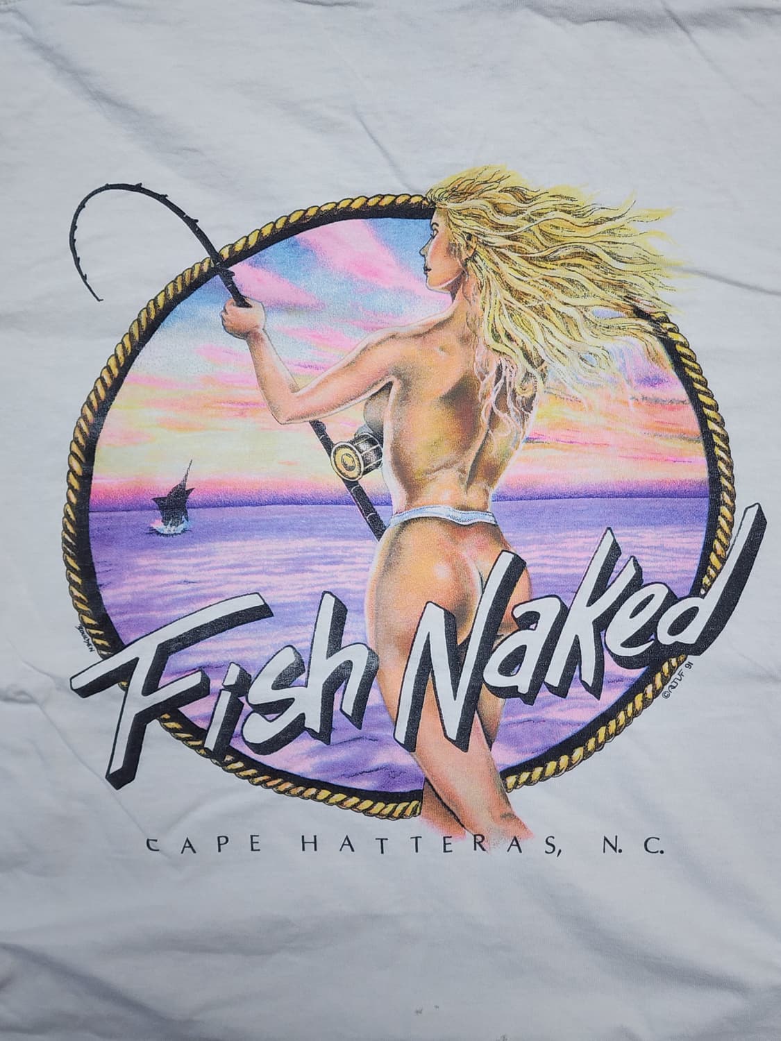 90s USA anvil Fish Naked 포켓 티셔츠28 상품이미지3