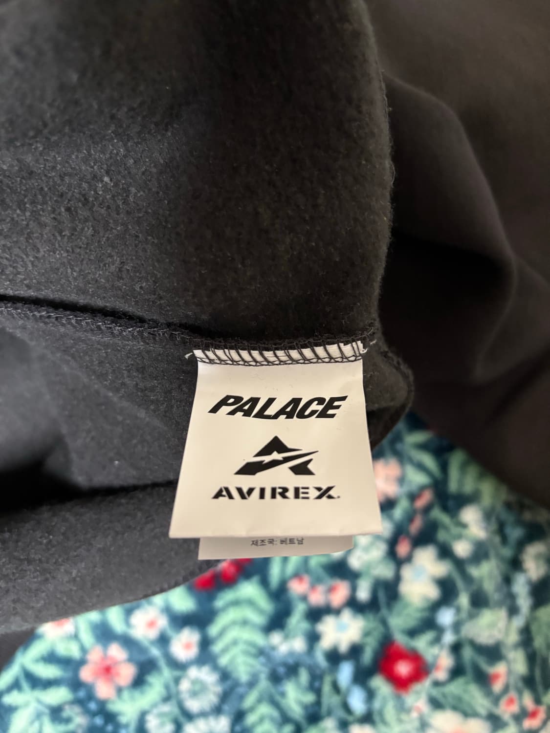 팔라스 x 아비렉스 후드 긴팔 블랙 상품이미지5