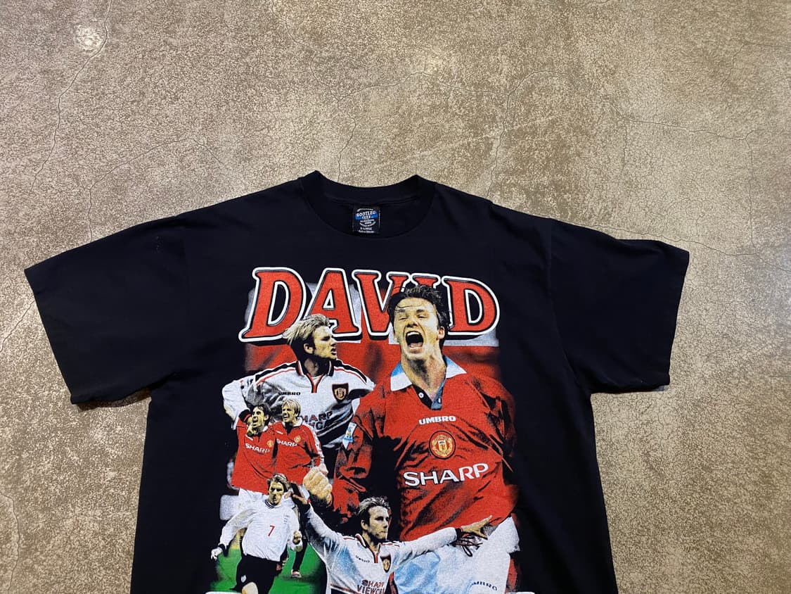 빈티지 베컴 프린팅 티셔츠 상품이미지2