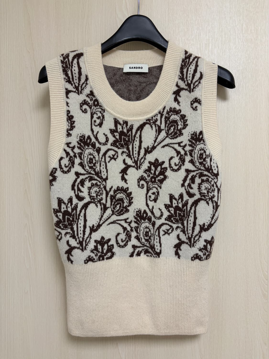 산드로 페이즐리 프린트 베스트 상품이미지3