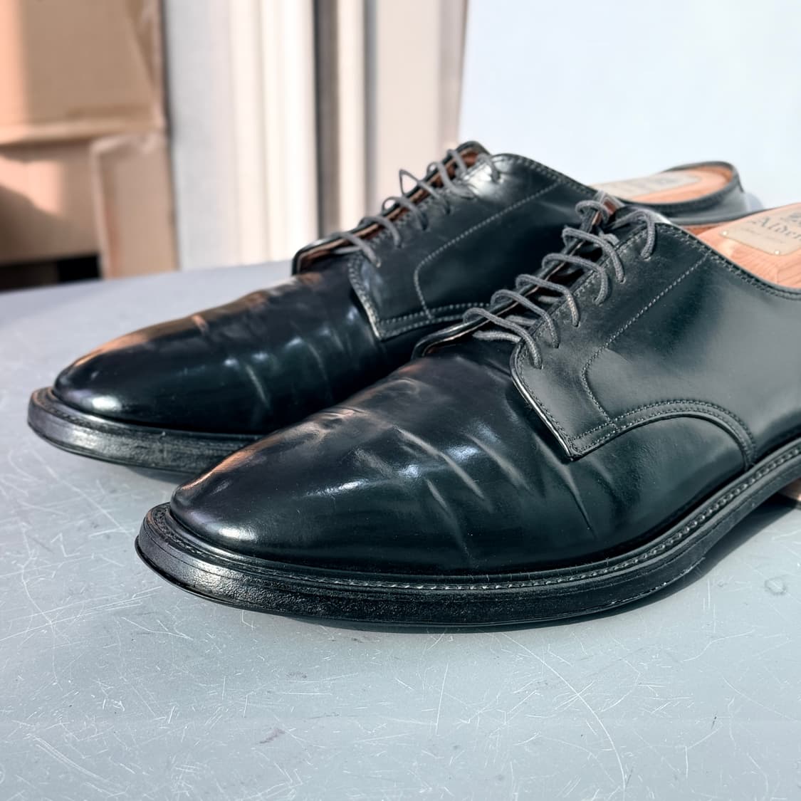 [11.5D] 알든 4315CY 블랙 코도반 플레인 토 더비 (9901) 상품이미지5