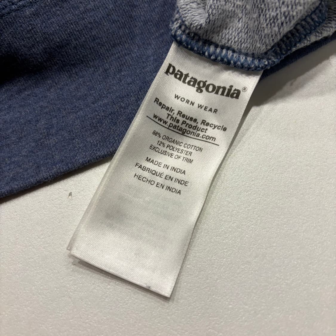 [L] 파타고니아 코튼 로고 후드티 블루 C211 상품이미지7