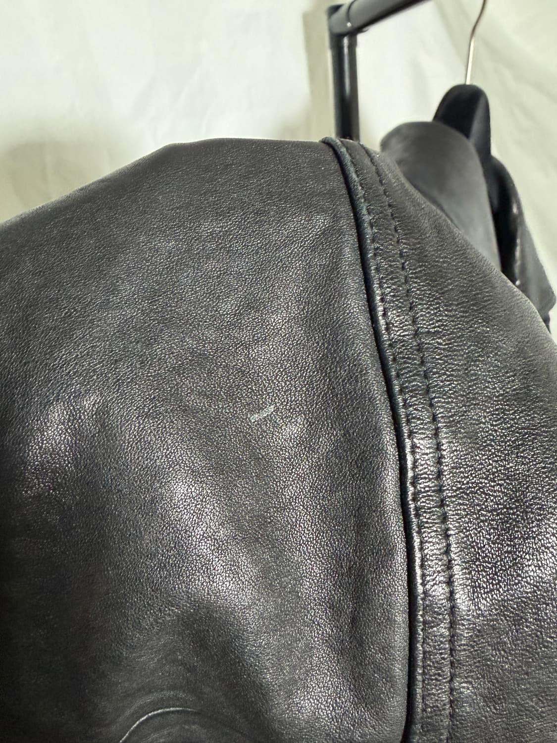 [S]유스 워시드 레더 피코트 상품이미지3