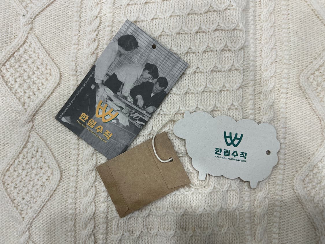 한림수직 가디건 아이보리 L(105) 상품이미지5