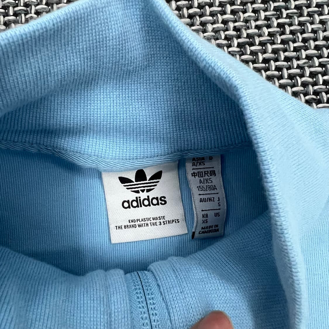 아디다스 스카이블루 크롭 집업 상품이미지2
