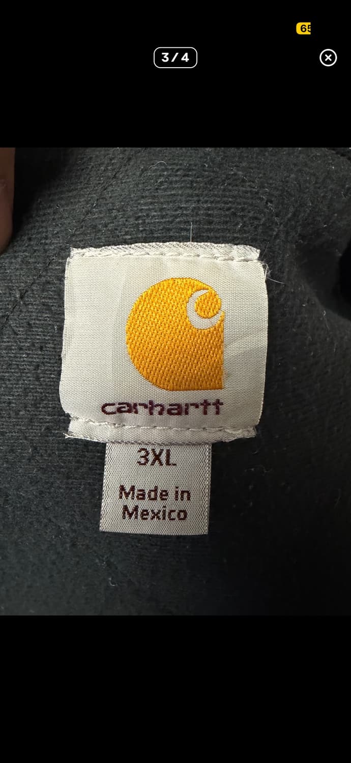 칼하트 3XL J130BLK 덕액티브 후드자켓 팝니다 상품이미지3