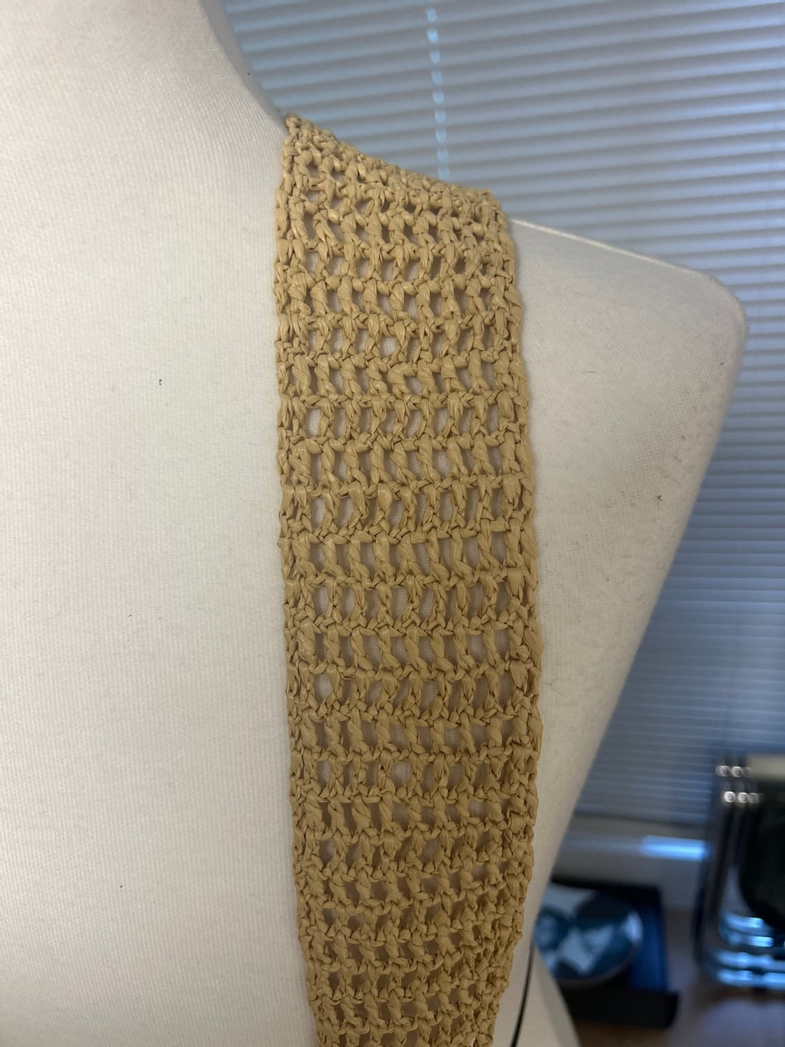 DESCENDANT Raffia Mesh Shoulder Bag 베이지 상품이미지10