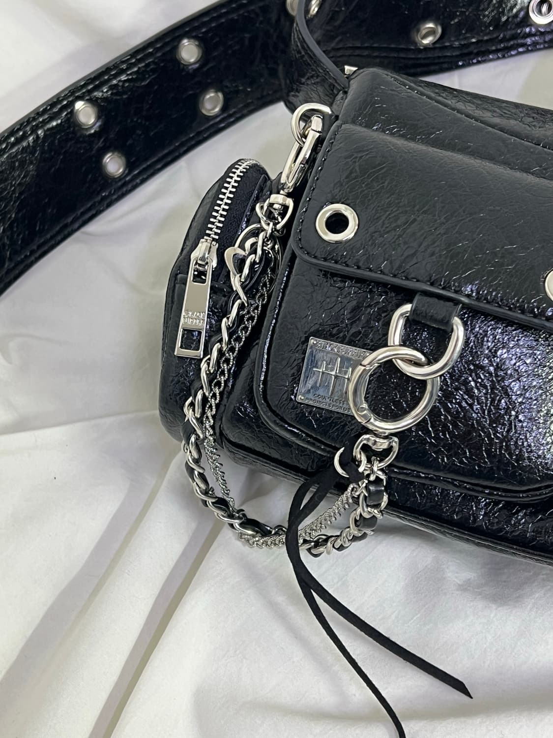 블랙퍼플 미니 포트리스백 블랙 상품이미지6