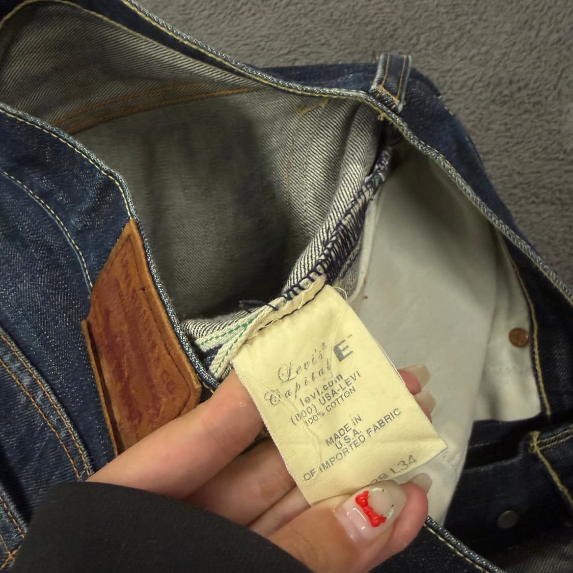 [정품/28X34] 리바이스 캐피탈 E 501 데님 팬츠 상품이미지5