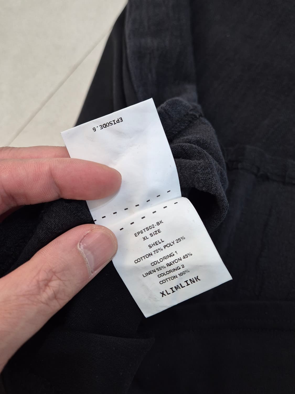 XLIM EP.6 02 T-SHIRT BLACK XL 상품이미지4