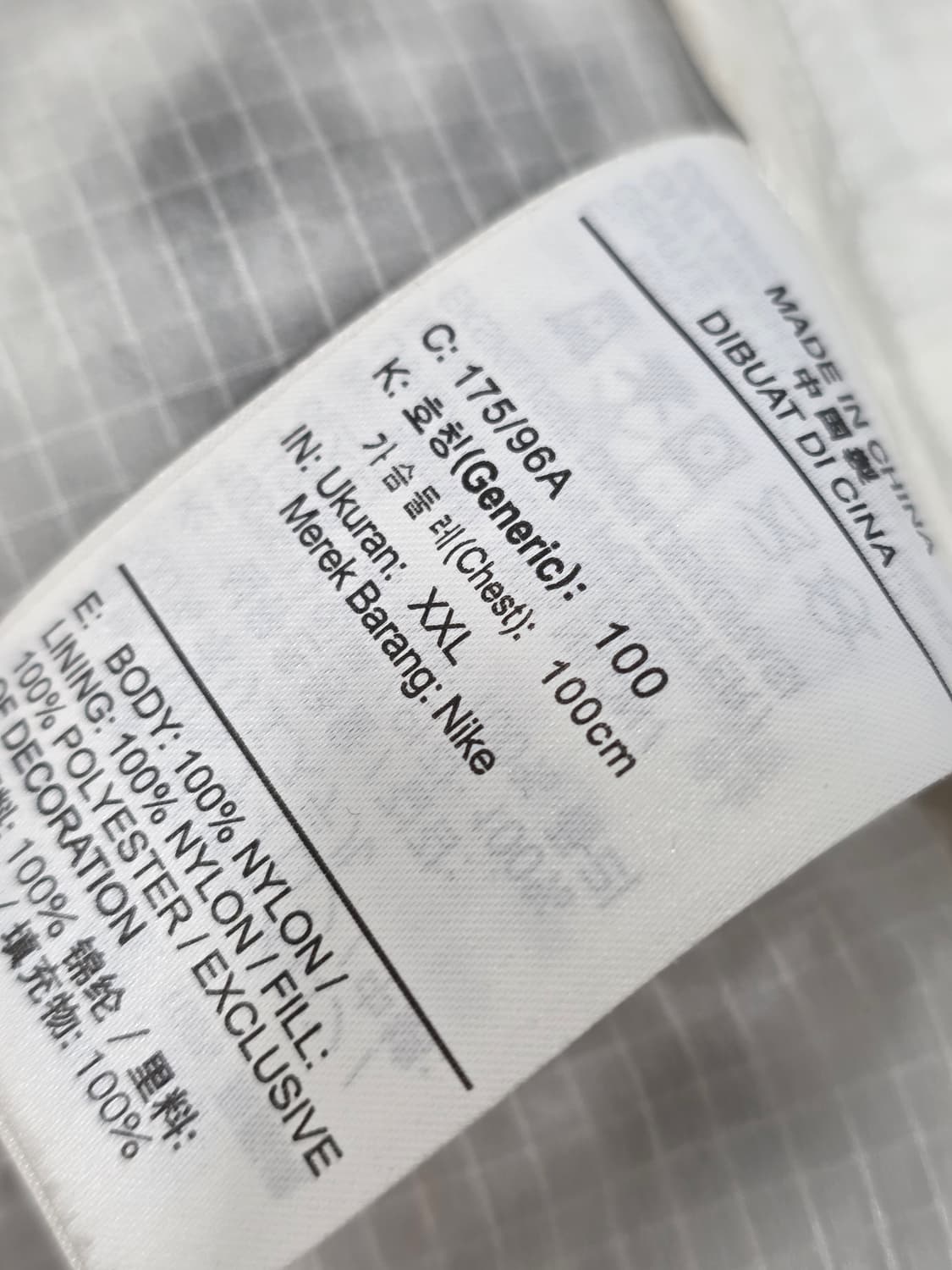 나이키 마블 에코다운 합성 필파카XL경량패딩 화이트 상품이미지9