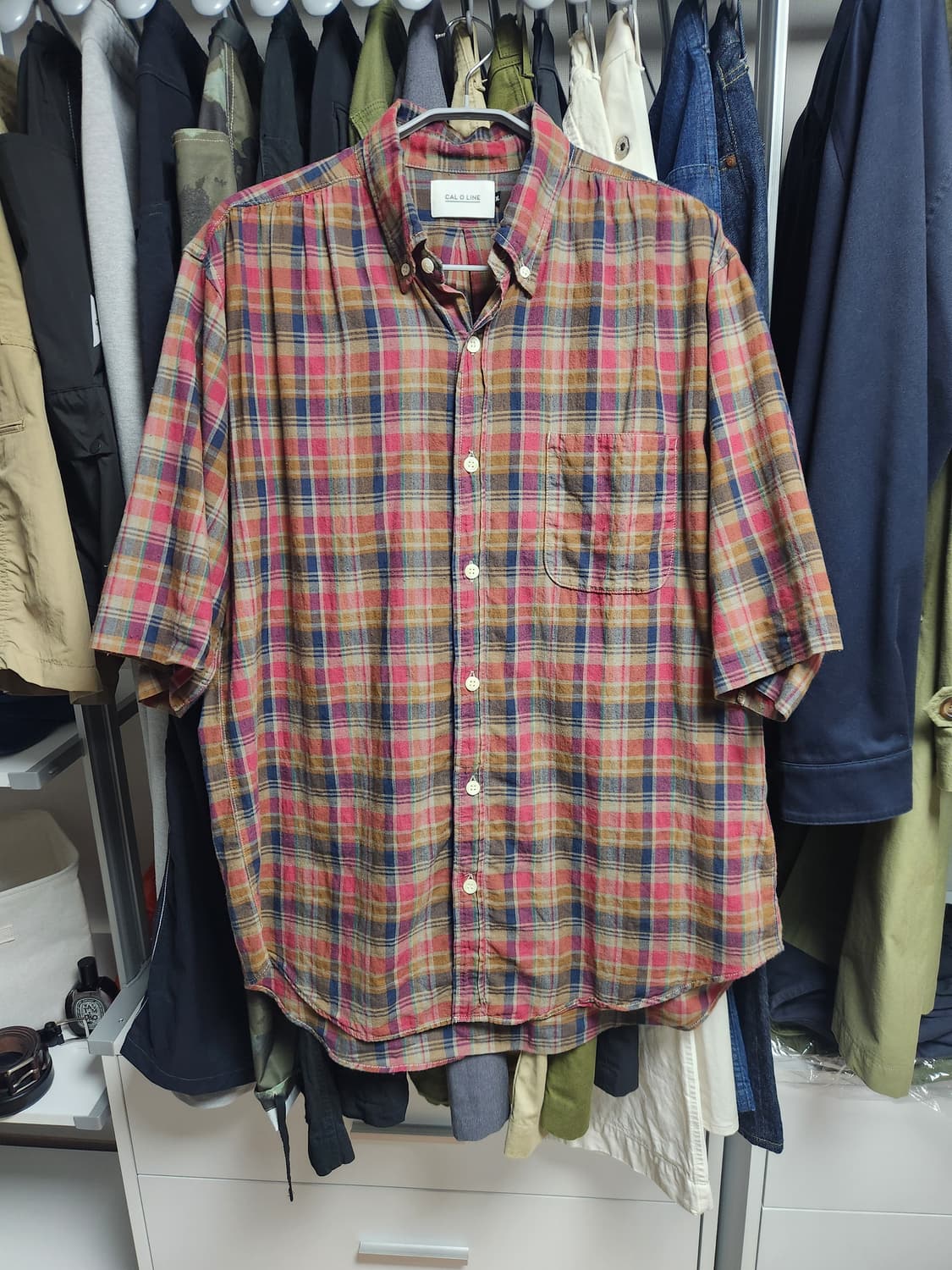 칼오라인(Cal o line) 마드라스 셔츠 XL사이즈 상품이미지2