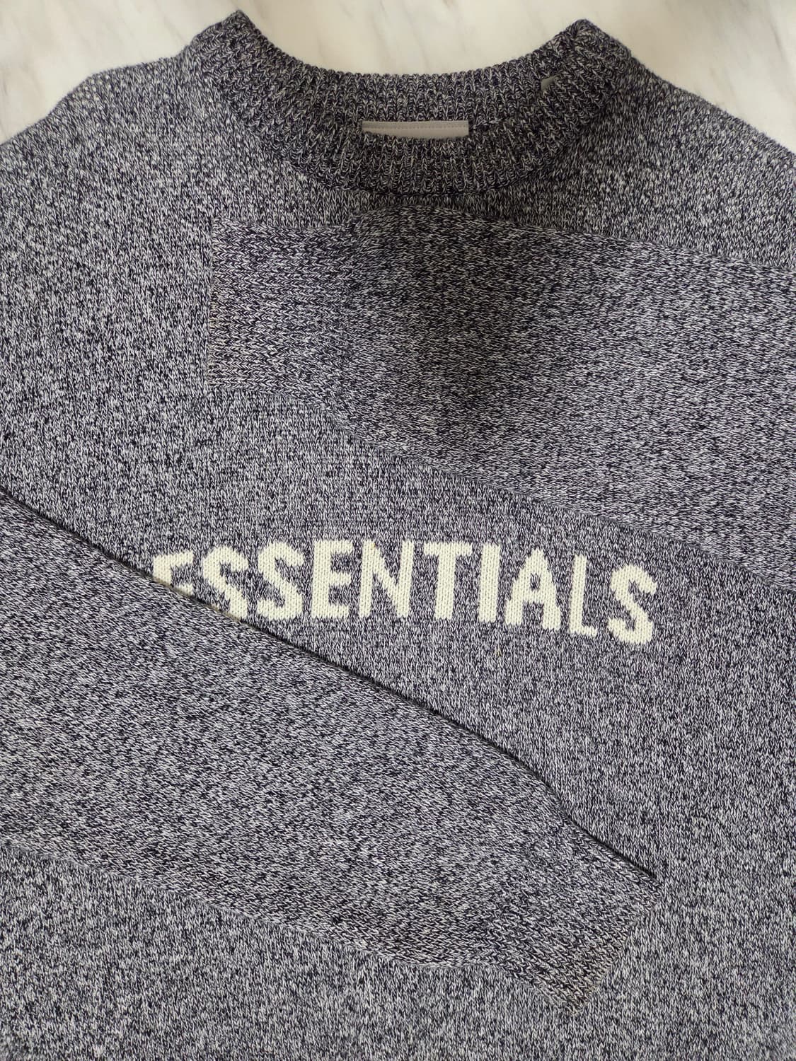 피오갓에센셜 멜란지 그레이 니트 상품이미지3