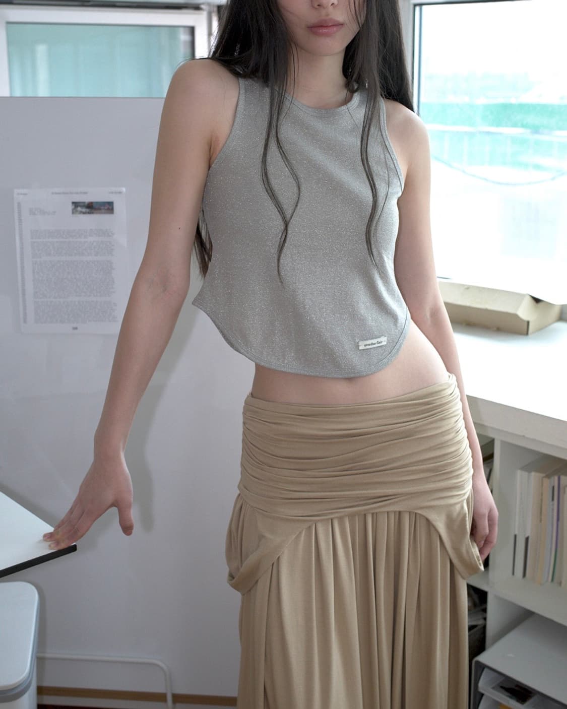 오버듀플레어 드레이프 스커트 상품이미지2