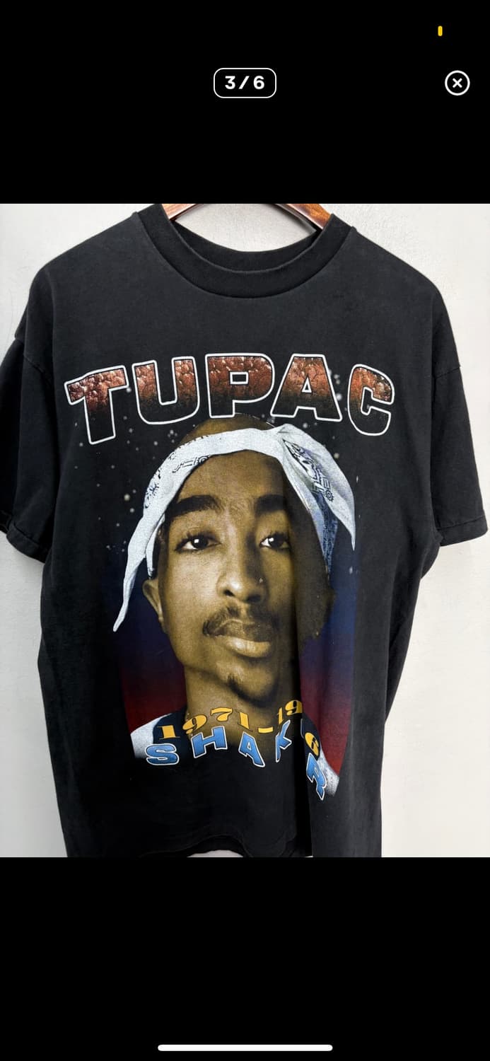 빈티지 투팍 샤커 락 프린팅 반팔 H2526 상품이미지3