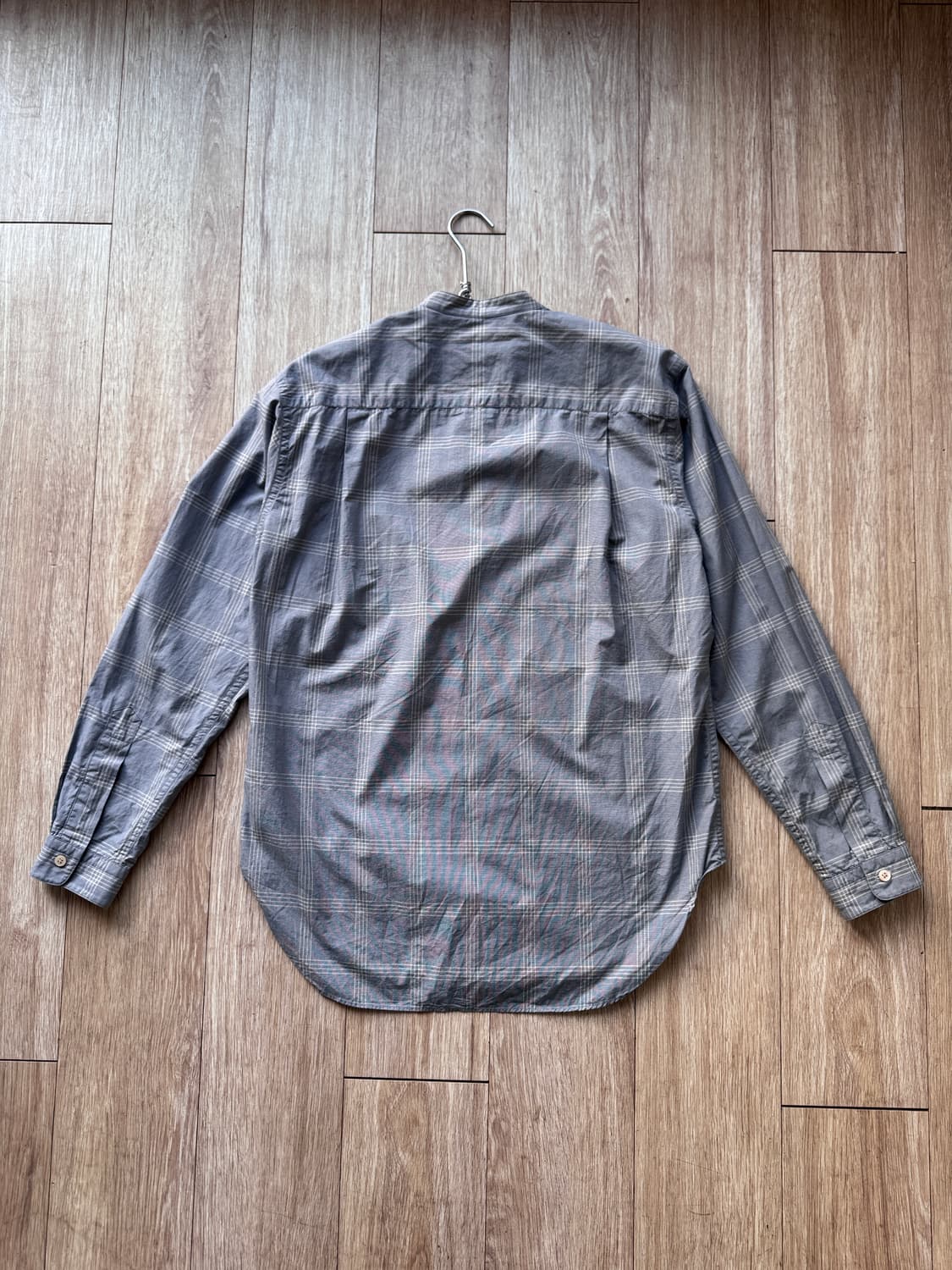 카모시타 밴드 카라 체크 셔츠 / S 상품이미지2