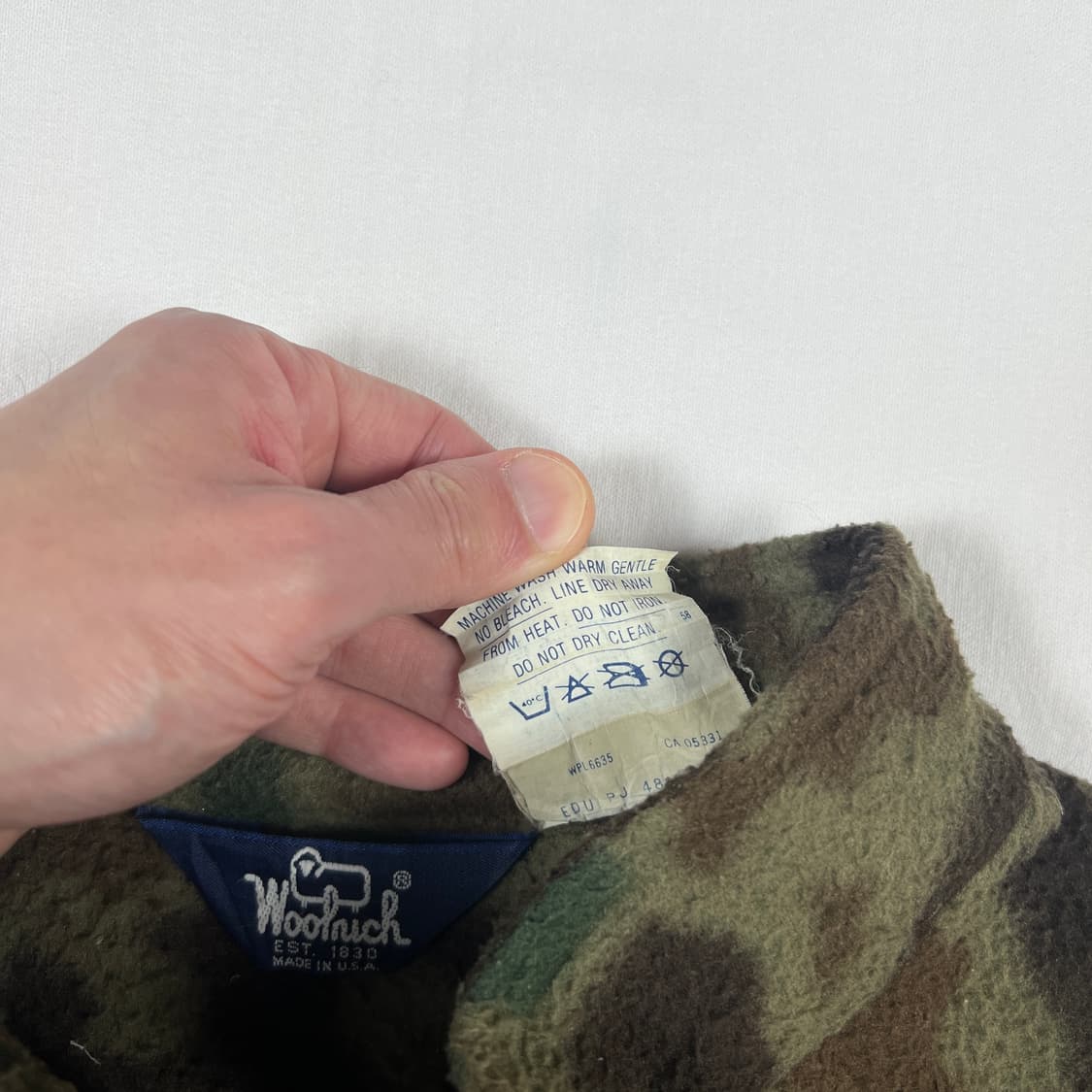 90’s 울리치 woolrich 카모 플리스 집업 자켓 상품이미지10