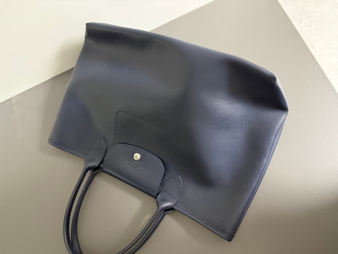 롱샴 르 플리아쥬 시티 토트백 L 네이비 상품이미지5