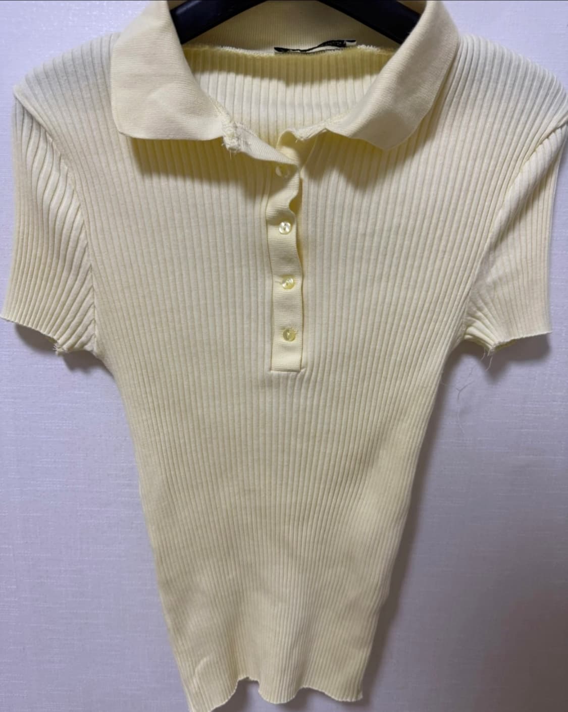 자라 리브드 반팔 폴로티셔츠 (M) 상품이미지2