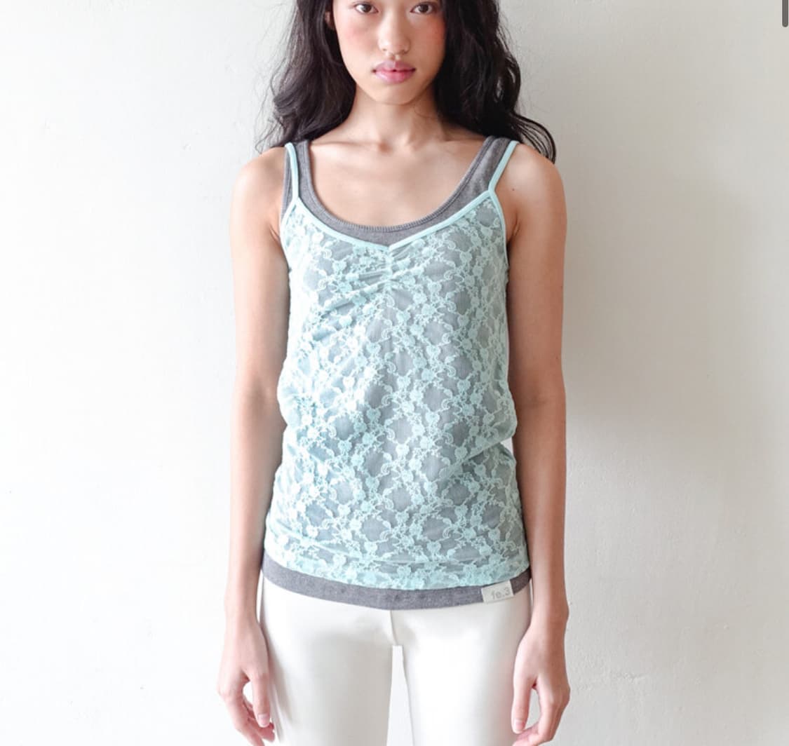 lace sleeveless (mint) 상품이미지2