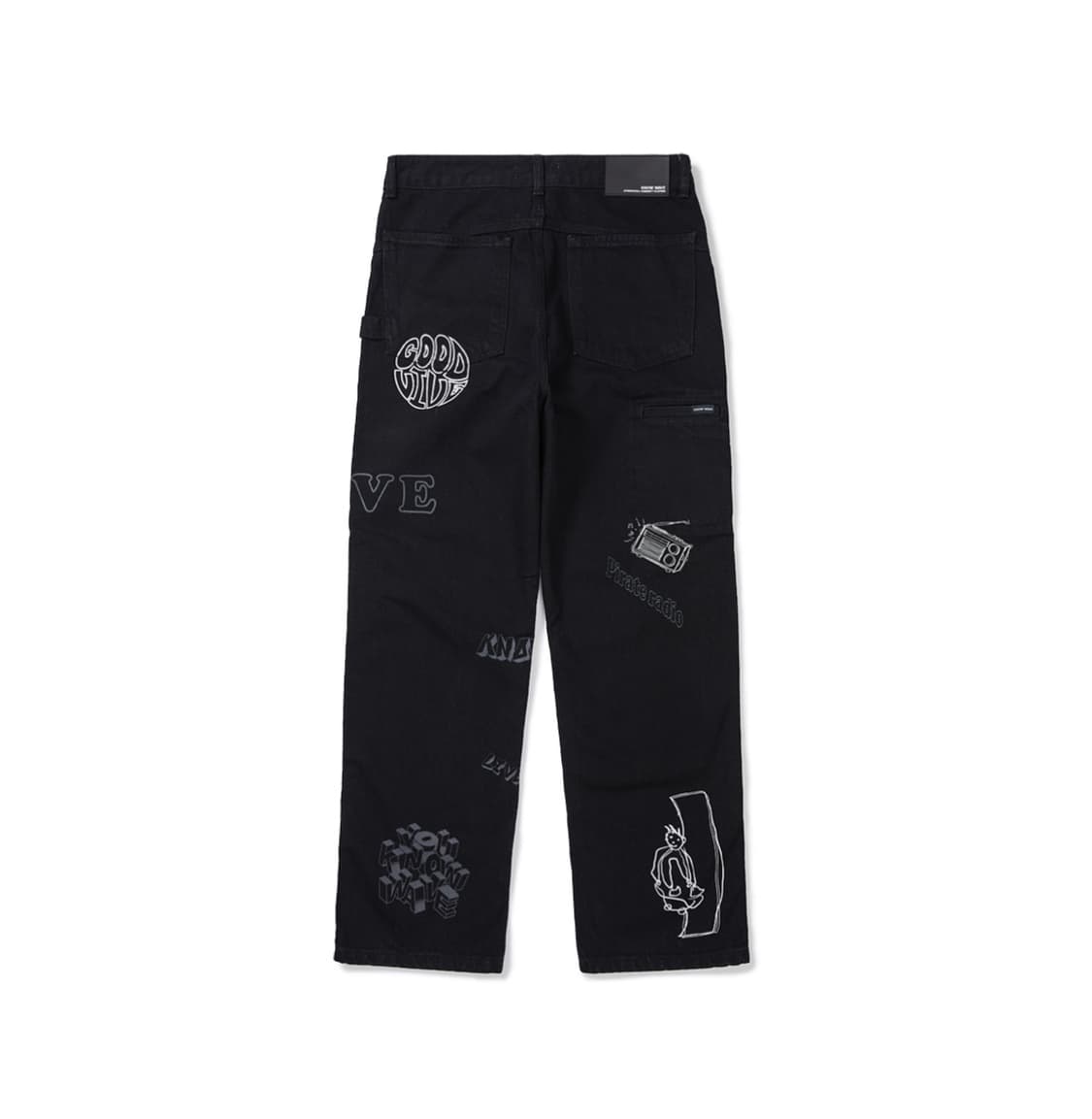 노우웨이브 멀티 프린트 카펜터 데님 진 청바지 XL 상품이미지4