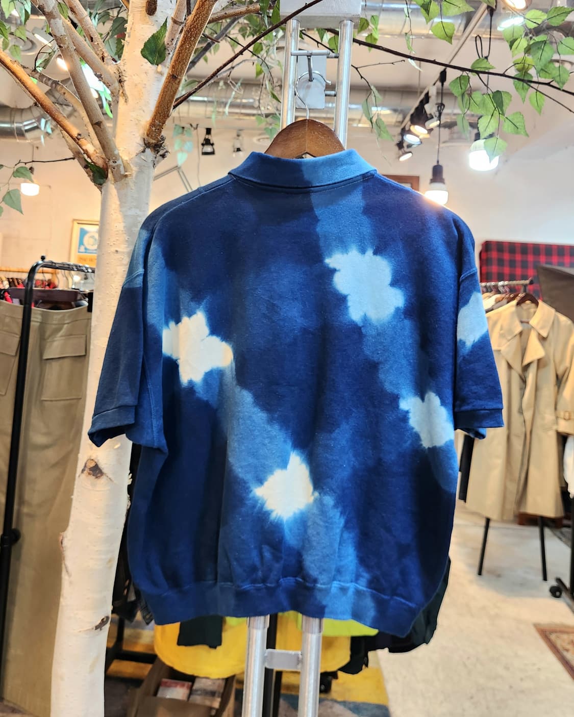 인디고  워싱 코튼 카라 반팔 상품이미지8