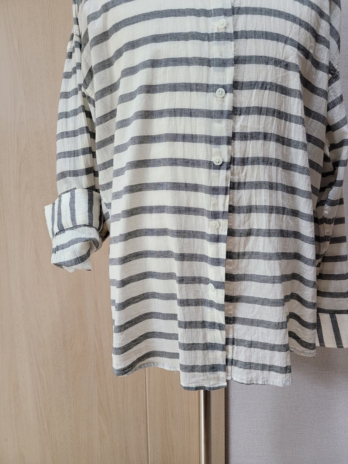 잭앤질 Jack&Jill 남자 스트라이프 셔츠 110 그레이 상품이미지4