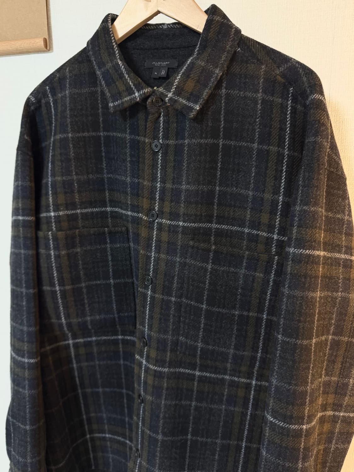 [XL]질스튜어트 뉴욕 아우터형 오버핏 체크셔츠 상품이미지6