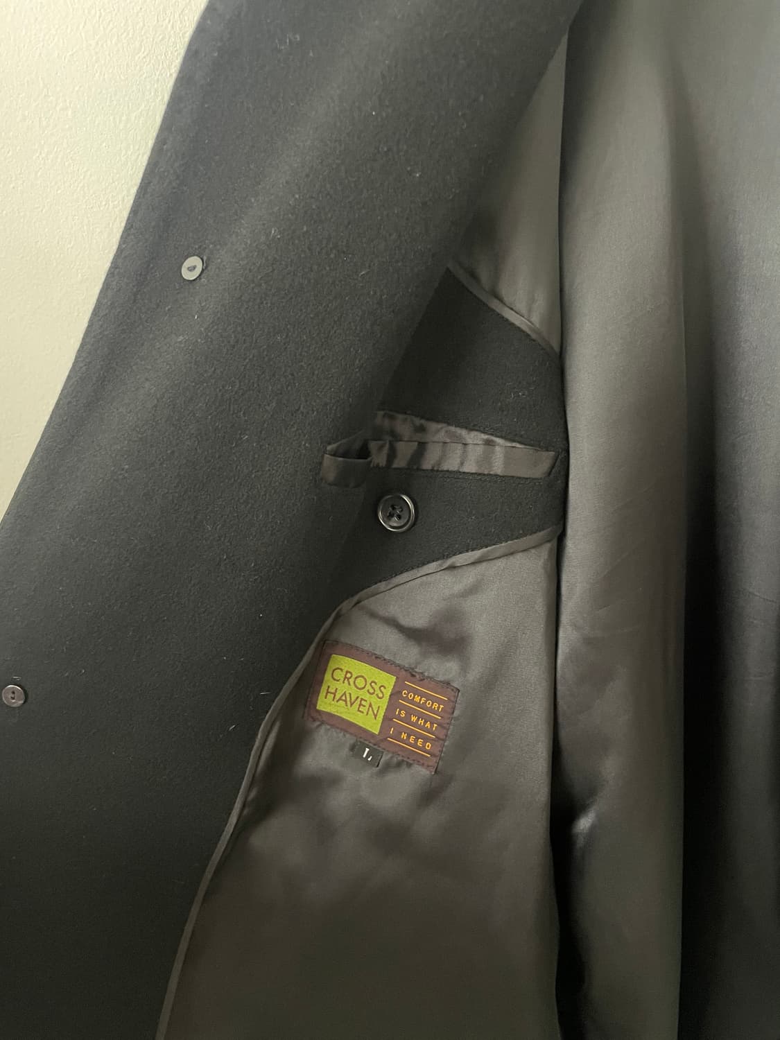 vintage black cashmere balmacaan coat 상품이미지4