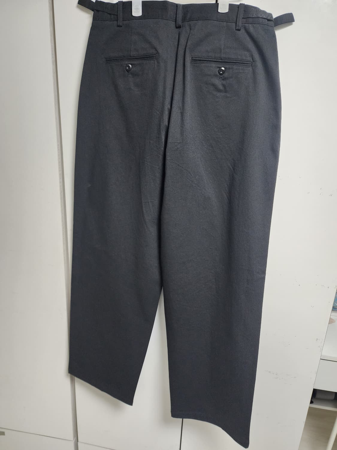 새제품 2사이즈) 노운 와이드 치노 블랙 상품이미지6