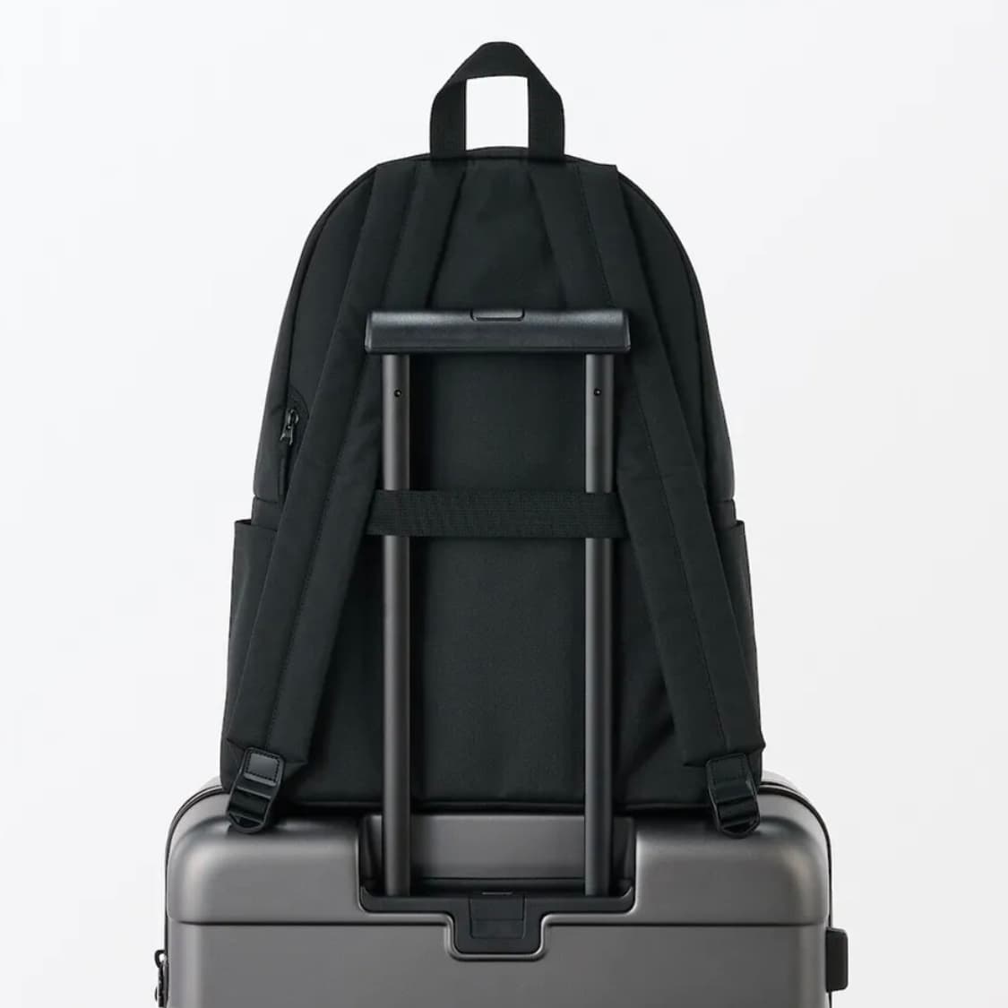 무인양품 무지 발수 륙색 노트북 백팩 블랙 새상품 상품이미지4