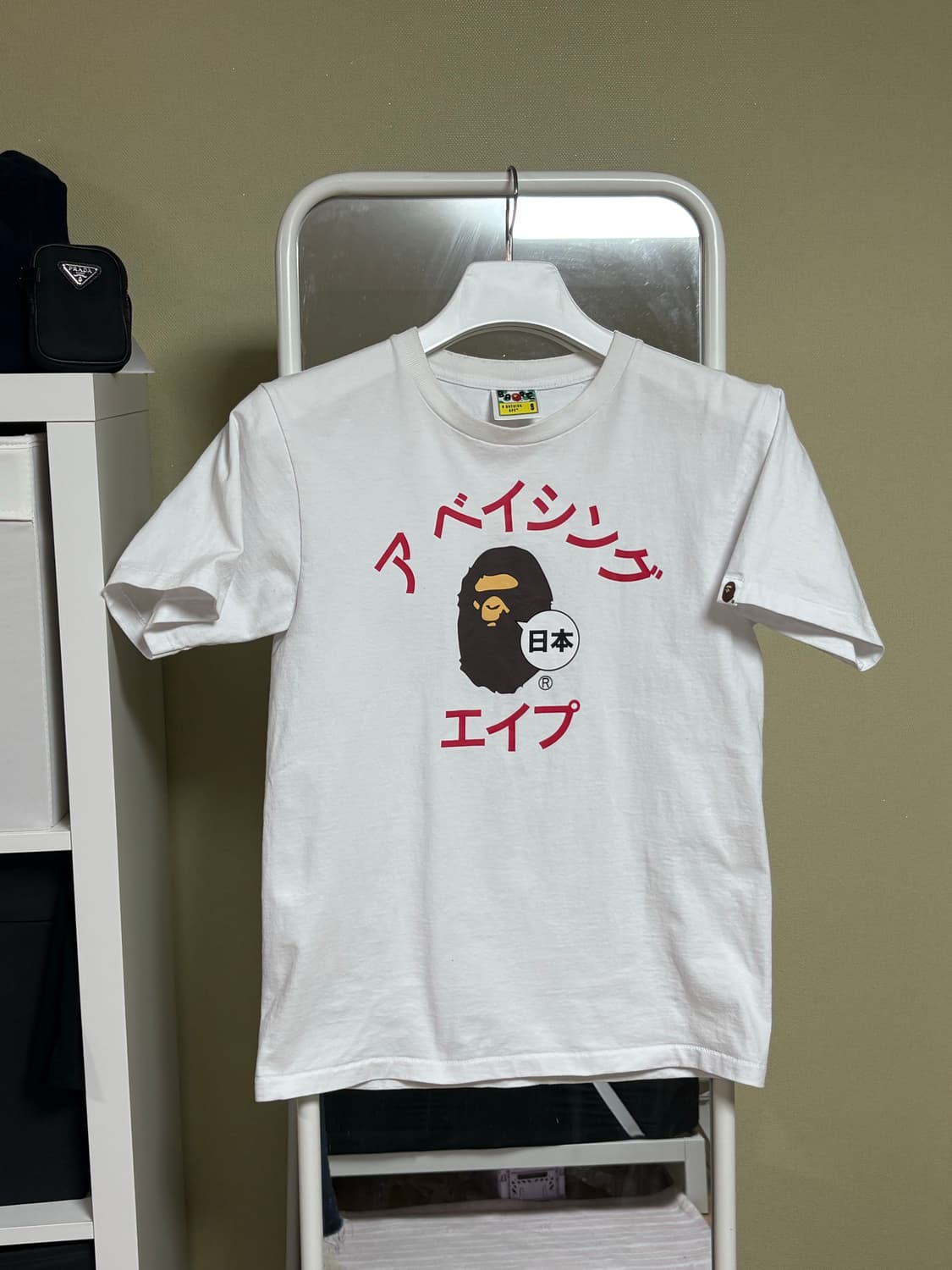 베이프 재팬 가타카나 컬리지 시티 티셔츠 화이트  상품이미지2