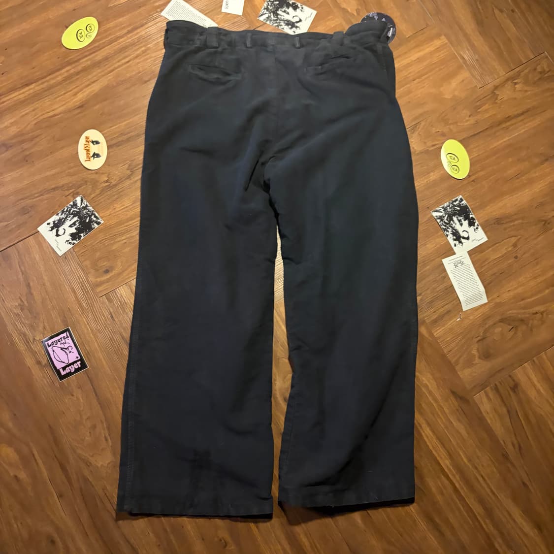 Armani straight heavy cotton wide pants 상품이미지3