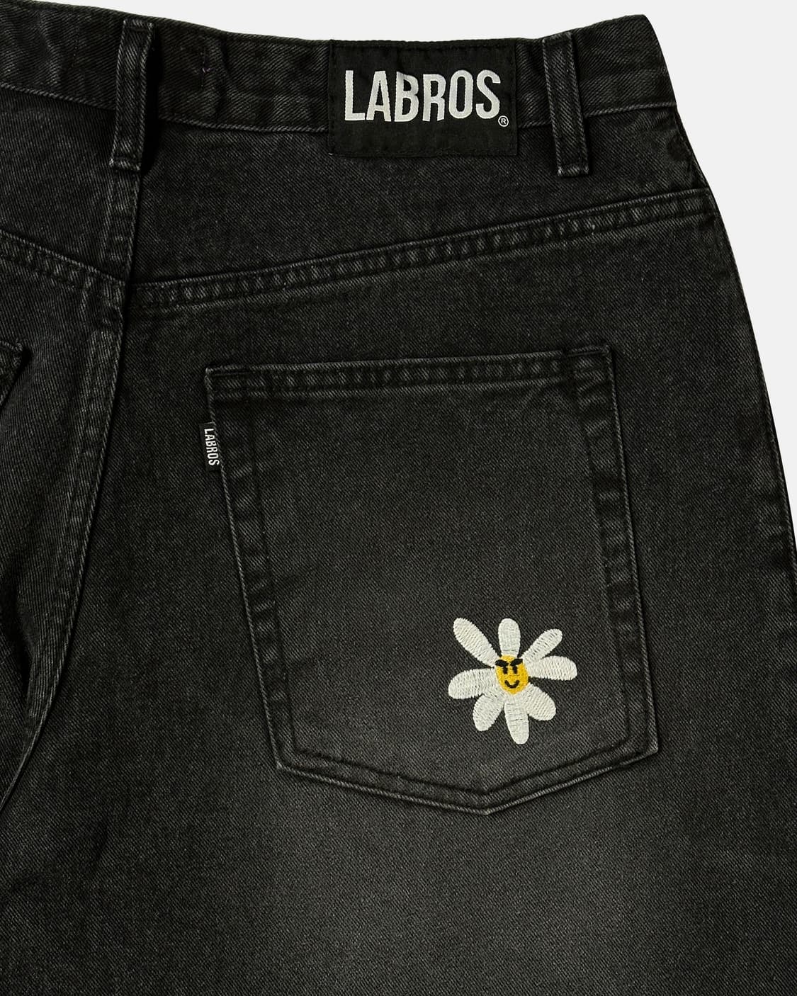 Smart Daisy Cat Brush Baggy Jeans (Black 상품이미지4