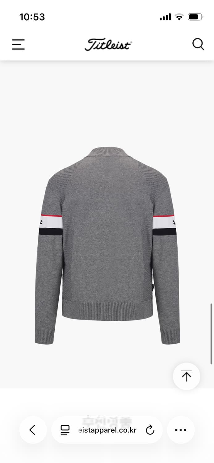 타이틀리스트 남성 풀 집업 니트 가디건 L 상품이미지4