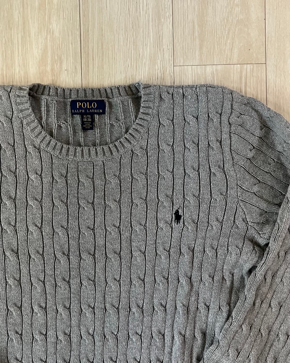 폴로 랄프로렌 그레이 코튼 니트 상품이미지4