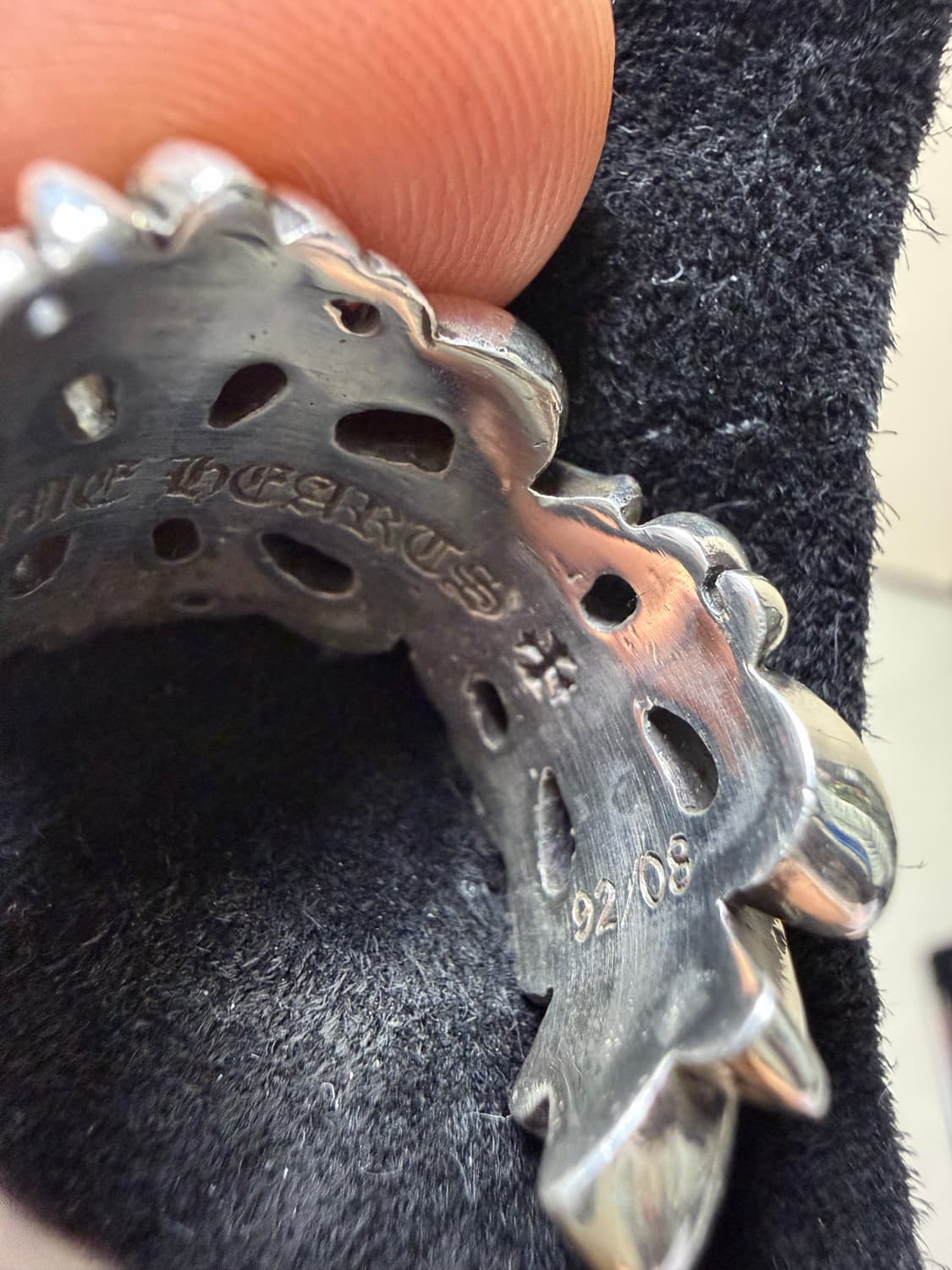 (새상품) 크롬하츠 더블플로랄 크로스링 US11 상품이미지4