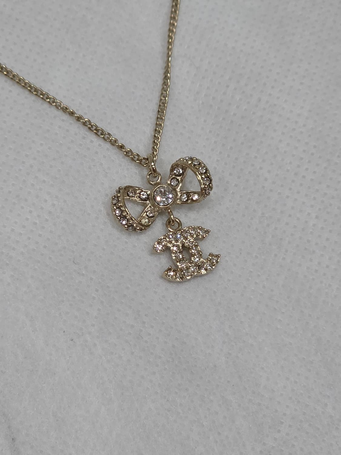 샤넬 라인스톤 리본목걸이 상품이미지4