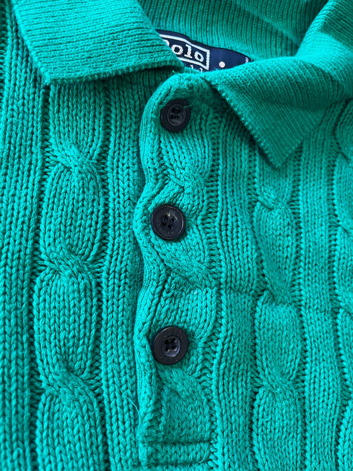 폴로 랄프로렌 케이블 니트 카라 스웨터 (M) 상품이미지8