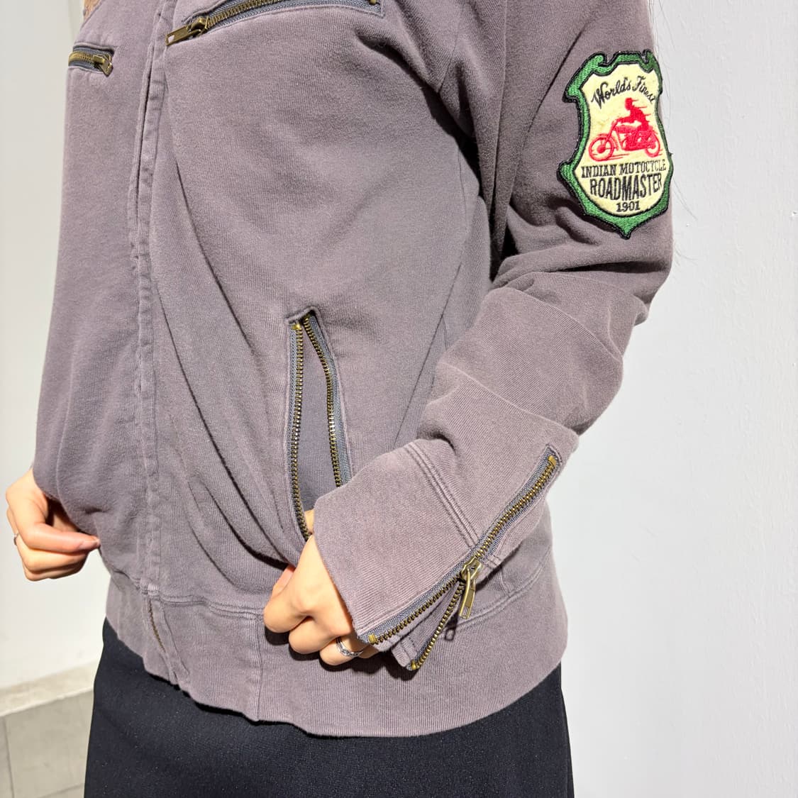 인디안 모터사이클 바이커 코튼자켓 상품이미지2