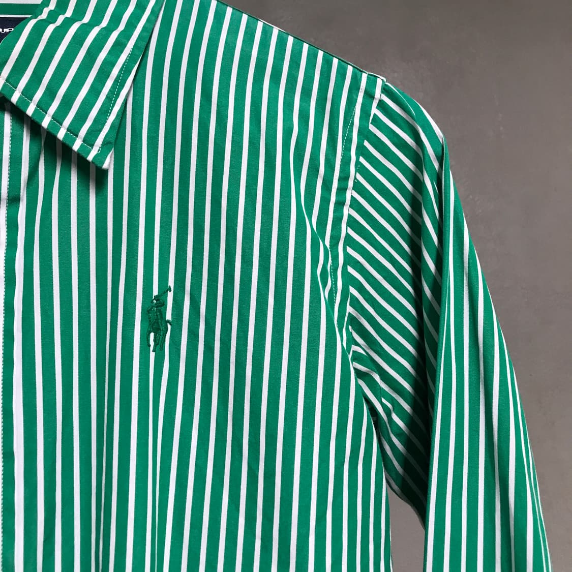 폴로 랄프로렌 스트라이프 셔츠 그린 2(W) 상품이미지4