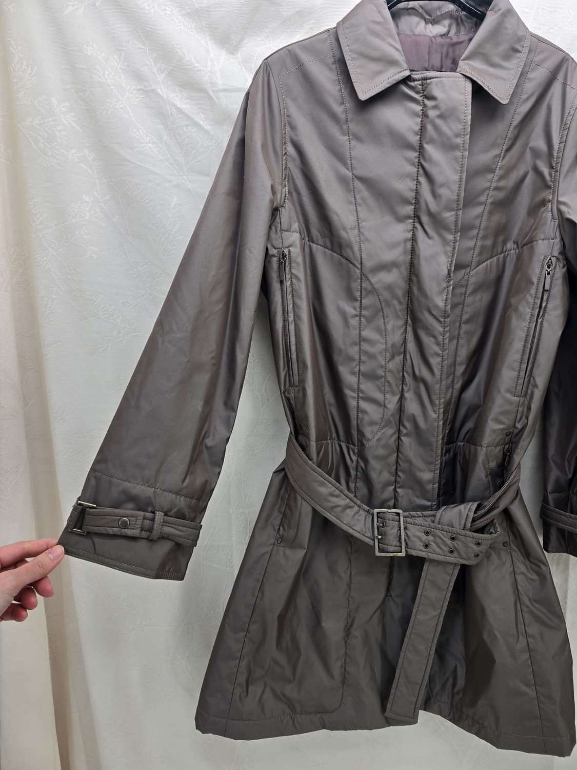 BOTTICELLI 보띠첼리 여성 브라운 트렌치코트 46사이즈 상품이미지10