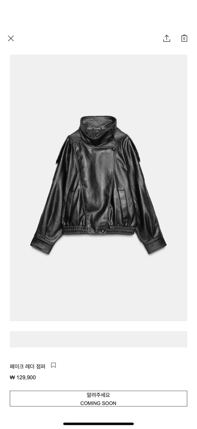 Zara 페이크 레더자켓 상품이미지2