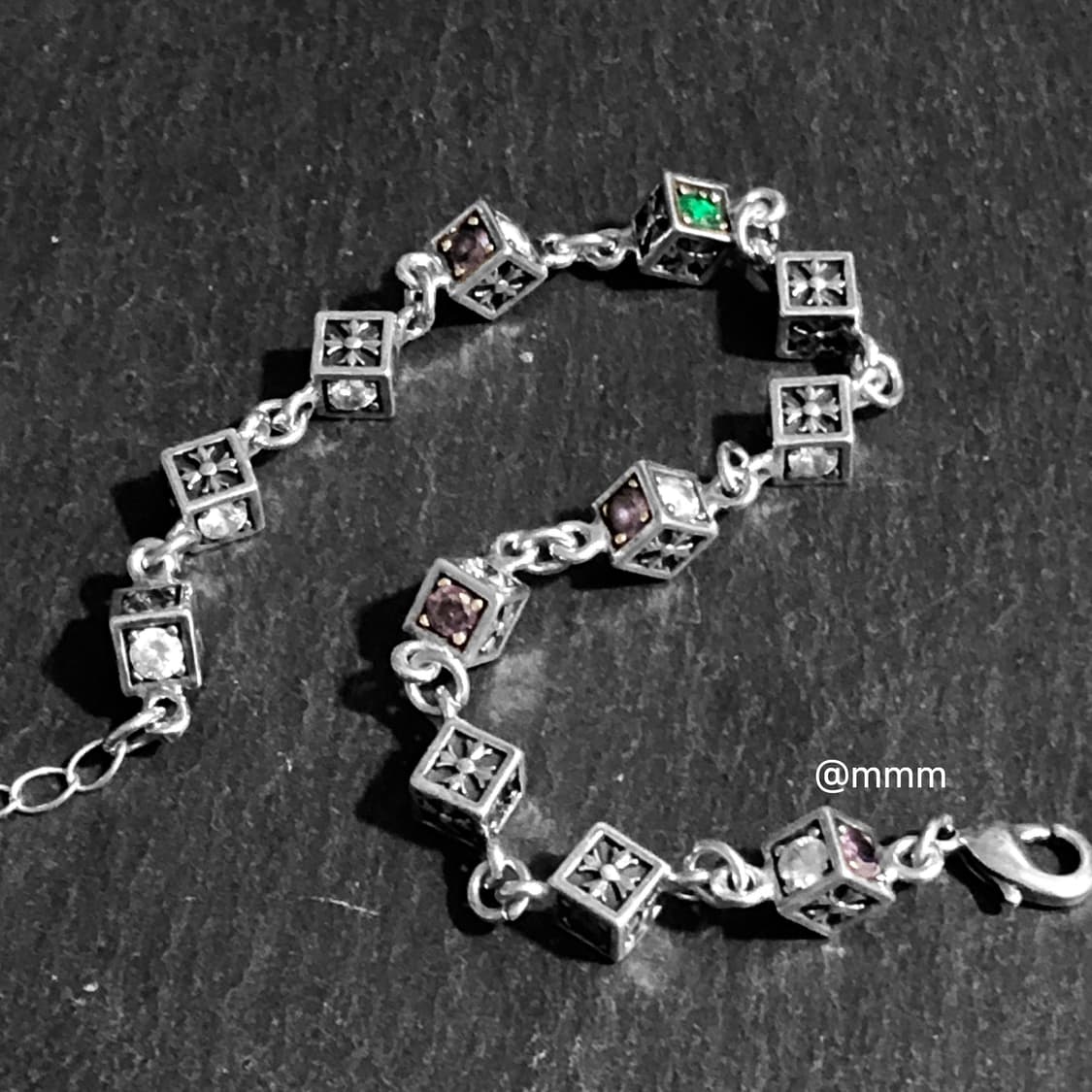 (Unisex) 큐빅 스톤 체인팔찌 상품이미지5